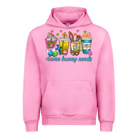 Fuchsia Pink some bunny needs easter coffee cups Urban Hoodie - texasbilliewilder