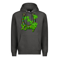 Charcoal Heather Lucky shamrock horseshoe Premium Hoodie - RanaPortraitStore
