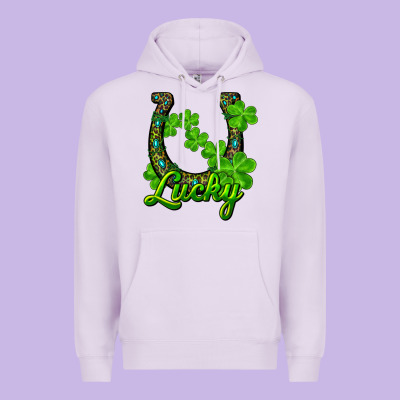 Lucky Shamrock Horseshoe Premium Hoodie Designed By Ranaportraitstore