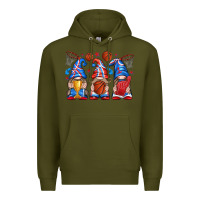 Army Green basketball gnome Premium Hoodie - texasbilliewilder