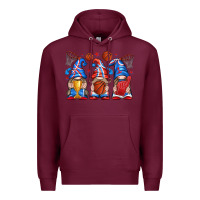 Burgundy basketball gnome Premium Hoodie - texasbilliewilder