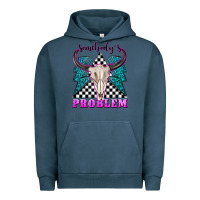 Pigment Midnight Navy somebodys problem Urban Hoodie - texasbilliewilder