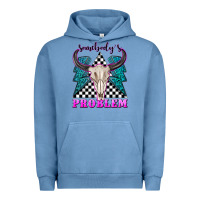Pigment Pebble Blue somebodys problem Urban Hoodie - texasbilliewilder
