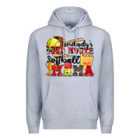 Heather Grey somebody's loud mouth softball mama Premium Hoodie - Zillion Design Studio