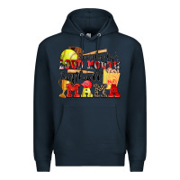 Navy somebody's loud mouth softball mama Premium Hoodie - Zillion Design Studio