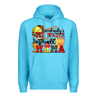 Ocean Blue somebody's loud mouth softball mama Premium Hoodie - Zillion Design Studio