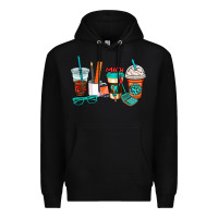 Black math teacher coffee cups Premium Hoodie - AdoDesignShop