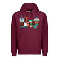 Math Teacher Coffee Cups Premium Hoodie | Teevron