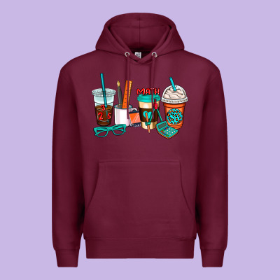 Math Teacher Coffee Cups Premium Hoodie Designed By Adodesignshop