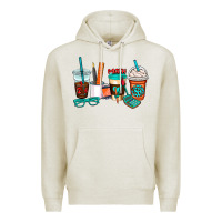 Oatmeal Heather math teacher coffee cups Premium Hoodie - AdoDesignShop