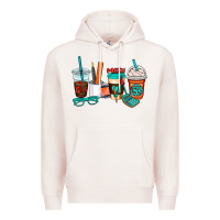 Pale Pink math teacher coffee cups Premium Hoodie - AdoDesignShop