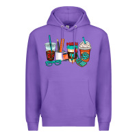 Purple math teacher coffee cups Premium Hoodie - AdoDesignShop