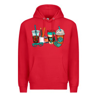 Red math teacher coffee cups Premium Hoodie - AdoDesignShop