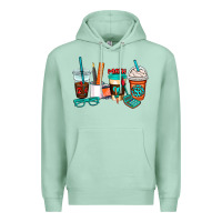 Seafoam math teacher coffee cups Premium Hoodie - AdoDesignShop