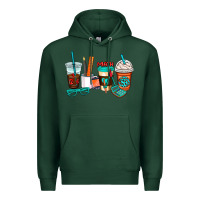 Sports Green math teacher coffee cups Premium Hoodie - AdoDesignShop