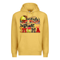 Antique Gold somebody's loud mouth softball mama Premium Hoodie - Zillion Design Studio