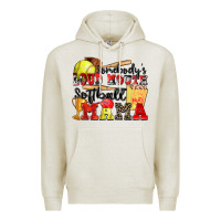 Oatmeal Heather somebody's loud mouth softball mama Premium Hoodie - Zillion Design Studio