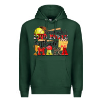 Sports Green somebody's loud mouth softball mama Premium Hoodie - Zillion Design Studio