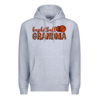 Heather Grey basketball grandma with leopard Premium Hoodie - texasbilliewilder
