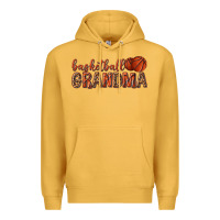 Mustard basketball grandma with leopard Premium Hoodie - texasbilliewilder