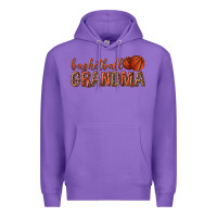Purple basketball grandma with leopard Premium Hoodie - texasbilliewilder