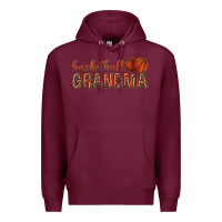 Burgundy basketball grandma with leopard Premium Hoodie - texasbilliewilder