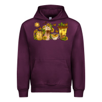 Mauve Wine sunflower coffee cups Urban Hoodie - texasbilliewilder