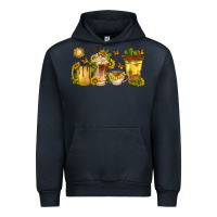 Navy sunflower coffee cups Urban Hoodie - texasbilliewilder