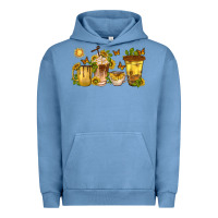 Pigment Pebble Blue sunflower coffee cups Urban Hoodie - texasbilliewilder