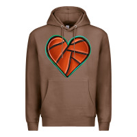 Chestnut basketball heart Premium Hoodie - texasbilliewilder