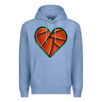 Colony Blue basketball heart Premium Hoodie - texasbilliewilder