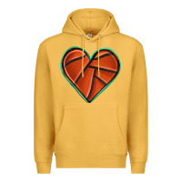 Mustard basketball heart Premium Hoodie - texasbilliewilder