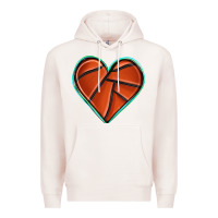Basketball Heart Premium Hoodie | Teevron