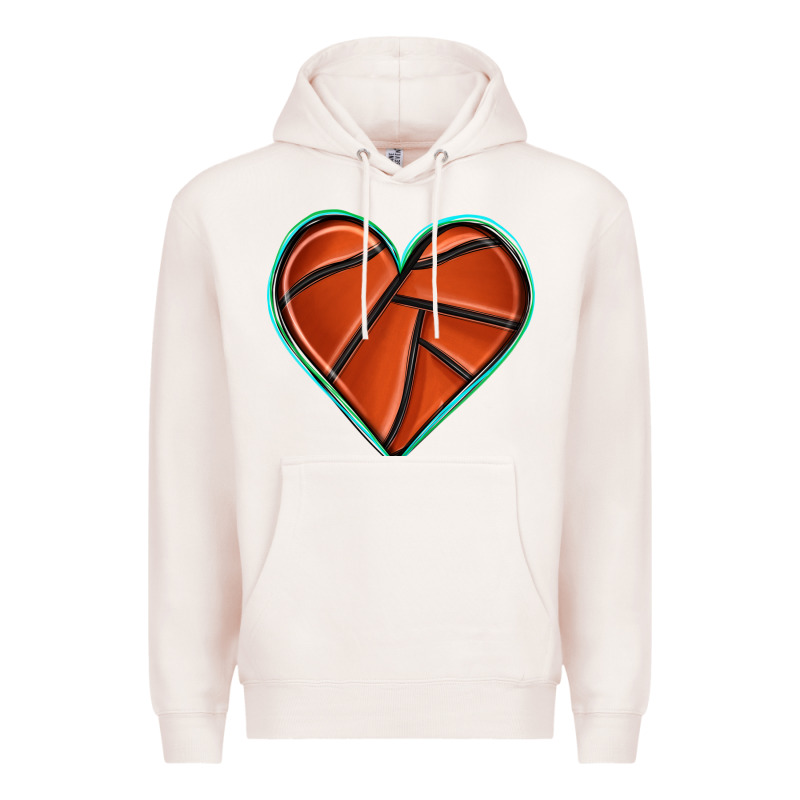 Basketball Heart Premium Hoodie by texasbilliewilder | Teevron