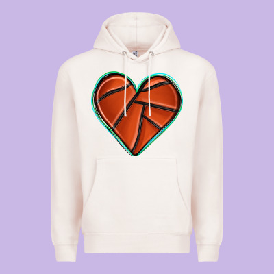 Basketball Heart Premium Hoodie Designed By Texasbilliewilder