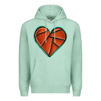 Seafoam basketball heart Premium Hoodie - texasbilliewilder