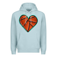 Blue Mist basketball heart Premium Hoodie - texasbilliewilder