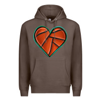 Coffee basketball heart Premium Hoodie - texasbilliewilder