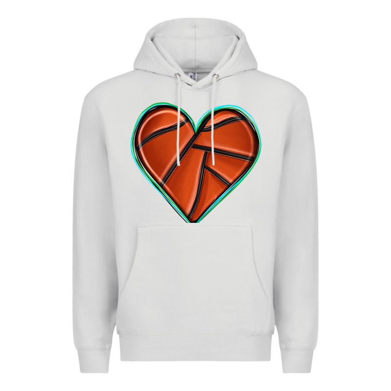 Basketball Heart Premium Hoodie by texasbilliewilder | Teevron