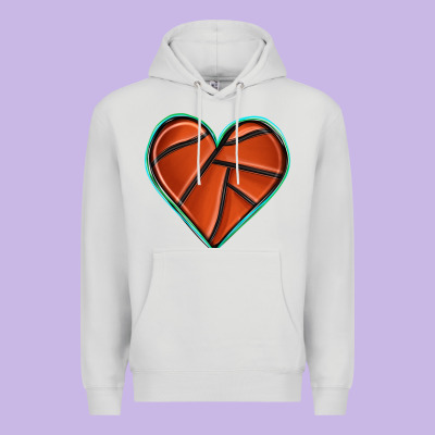 Basketball Heart Premium Hoodie Designed By Texasbilliewilder