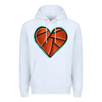 White basketball heart Premium Hoodie - texasbilliewilder