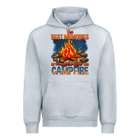 Heather Grey the best memories are made around the campfire Urban Hoodie - texasbilliewilder