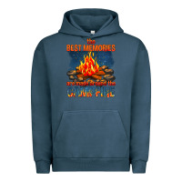 Pigment Midnight Navy the best memories are made around the campfire Urban Hoodie - texasbilliewilder
