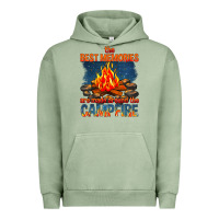 Pigment Oil Green the best memories are made around the campfire Urban Hoodie - texasbilliewilder