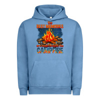 Pigment Pebble Blue the best memories are made around the campfire Urban Hoodie - texasbilliewilder