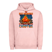 Pigment Salmon the best memories are made around the campfire Urban Hoodie - texasbilliewilder
