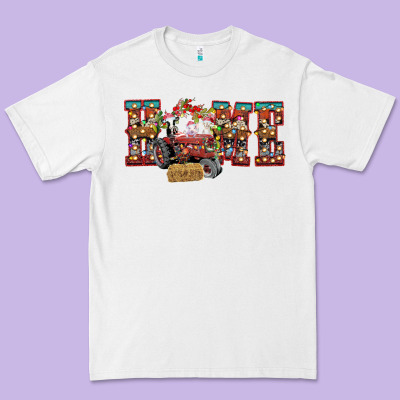 Home Christmas Farm Animals Premium Tee Designed By Cowhidedigitalart