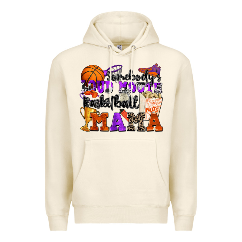 Somebody's Loud Mouth Basketball Mama Premium Hoodie by Zillion Design Studio | Teevron