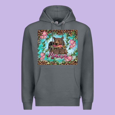 Mama Bear Haunting Fish Floral Premium Hoodie Designed By Ranaportraitstore