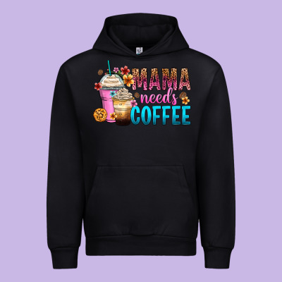 Mama Needs Coffee Urban Hoodie Designed By Zillion Design Studio